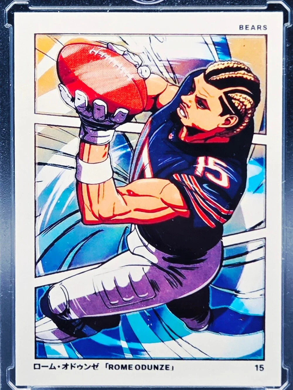 Rome Odunze Chicago Bears Custom Art Card - Spades Customs Manga